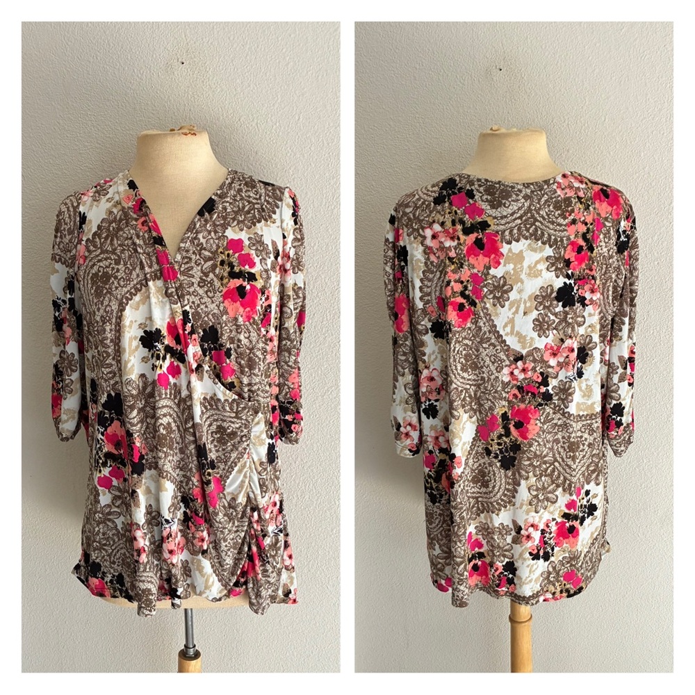 Style & Co faux wrap blouse